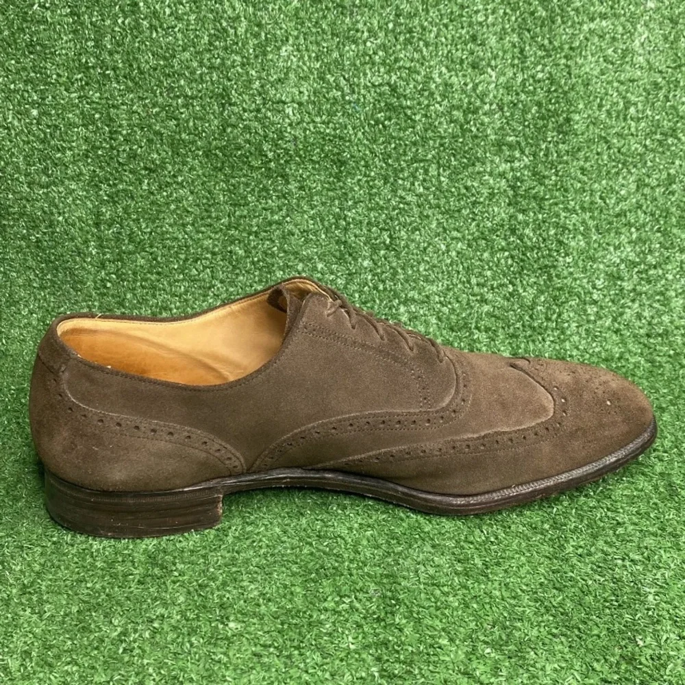 Vintage Carroll & Co Beverly Hills Made‎ In England Brown Suede Mens Size 11.5